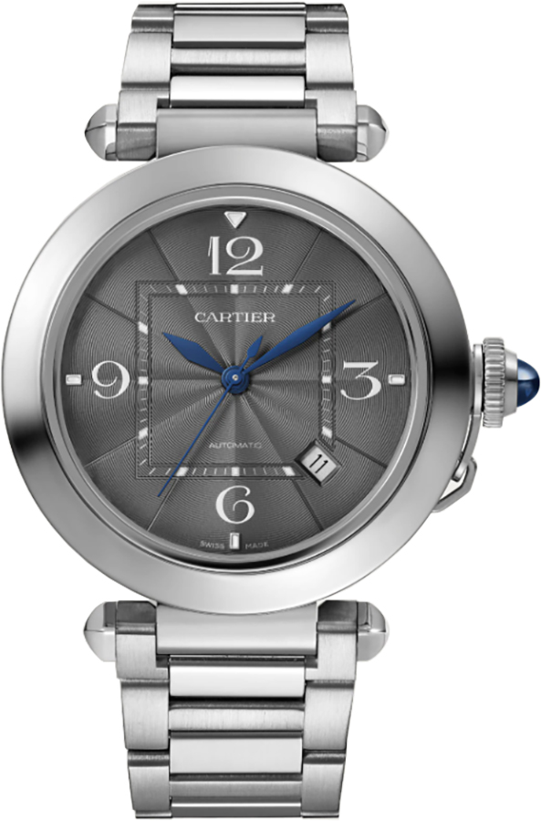 Cartier Pasha Self Winding Automatic Grey Mens Watch WSPA0026 