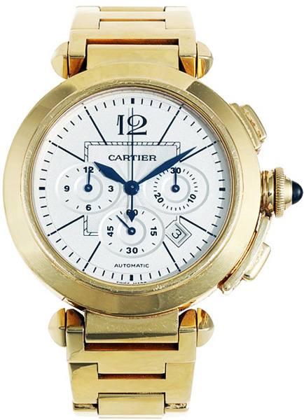 Cartier Pasha Self winding Automatic Silver Mens Watch W30201H9 