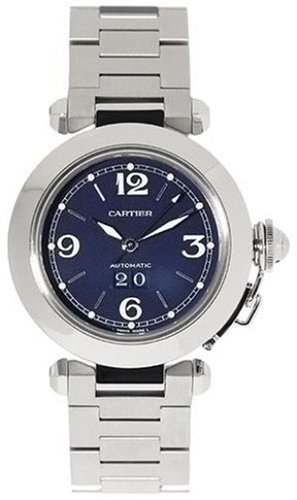 Cartier Pasha Self winding Automatic Blue Ladies Watch W31047M7 