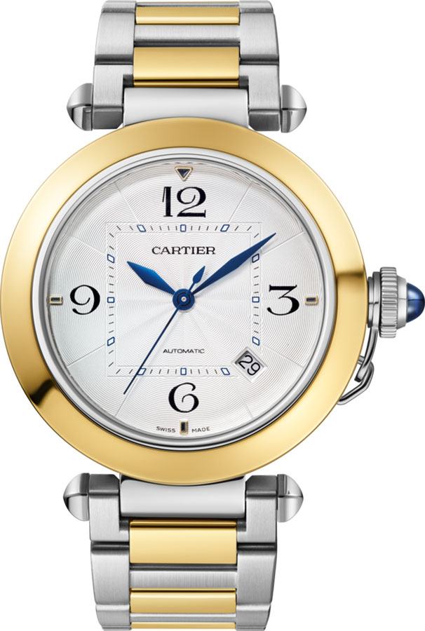 Cartier Pasha Yellow Gold & Steel Automatic Men's Watch W2PA0009 