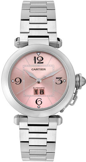 Cartier Pasha 
Self winding Automatic Pink UNISEX Watch W31058M7 
