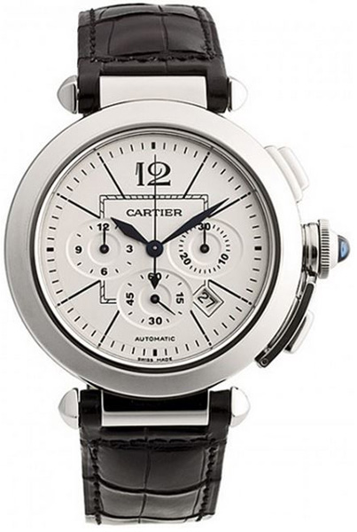 Cartier Pasha Self winding Automatic Silver Mens Watch W3108555 