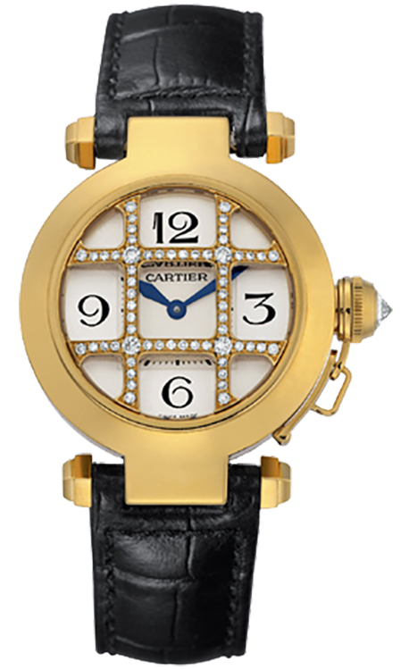 Cartier Pasha Battery Operated Quartz Silver Ladies Watch WJ11951G 