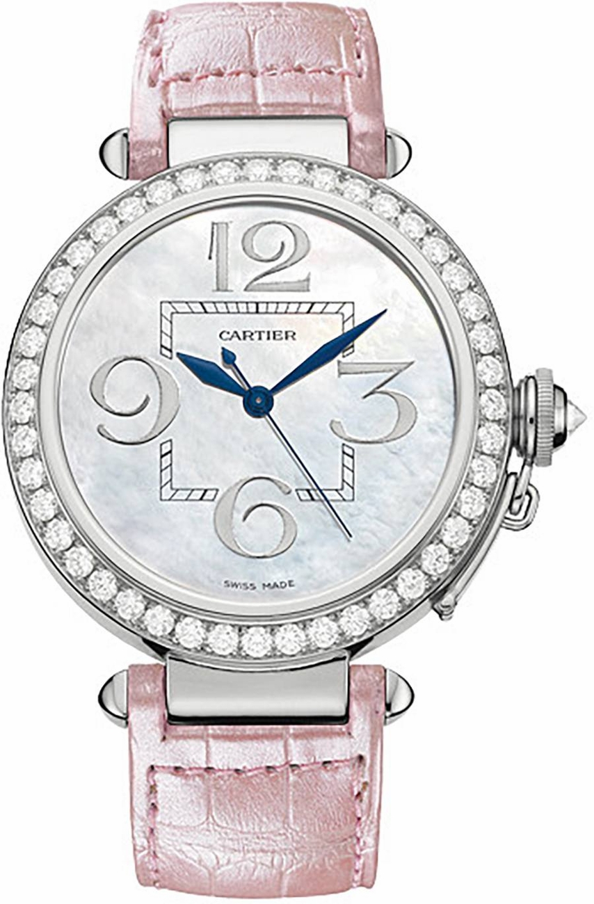 Cartier Pasha Self winding Automatic White Ladies Watch WJ124004 