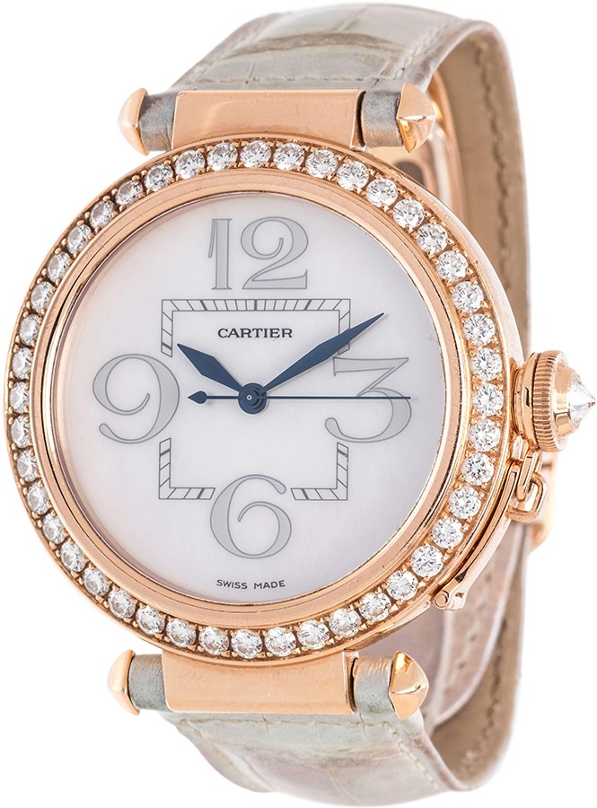 Cartier Pasha Self winding Automatic White Ladies Watch WJ124005 