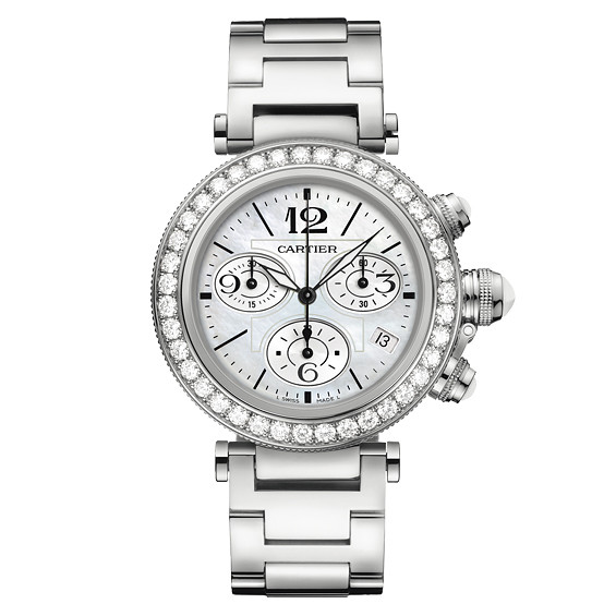Cartier Pasha Battery Operated Quartz White Ladies Watch WJ130005 