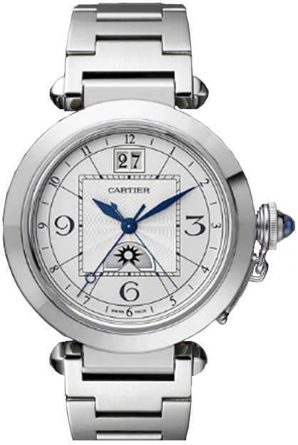 Cartier Pasha Self winding Automatic Silver Mens Watch W31093M7 