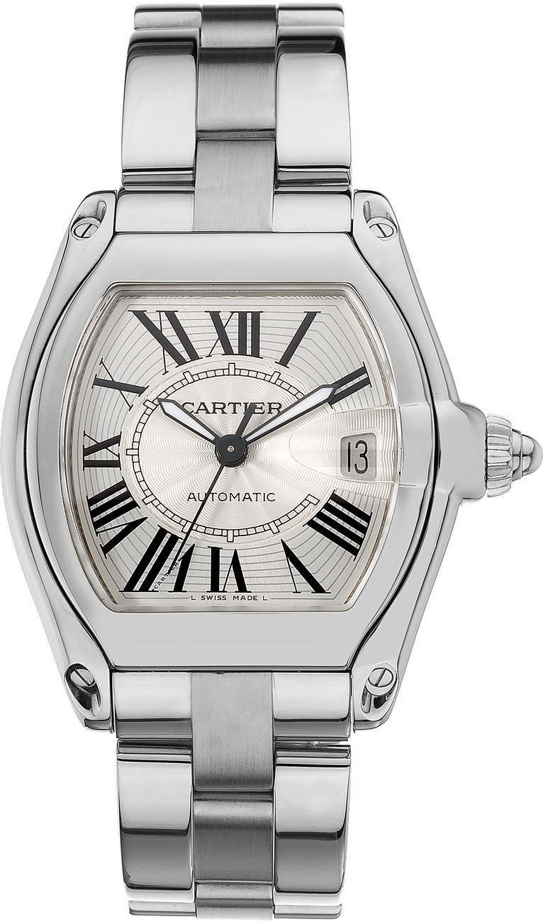 Cartier Roadster Self winding Automatic Silver Mens Watch W62025V3 