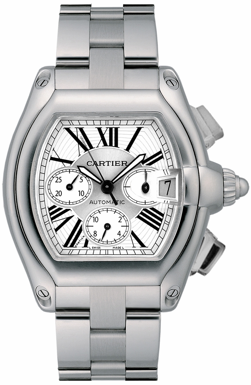 Cartier Roadster Self winding Automatic Silver Mens Watch W62019X6 