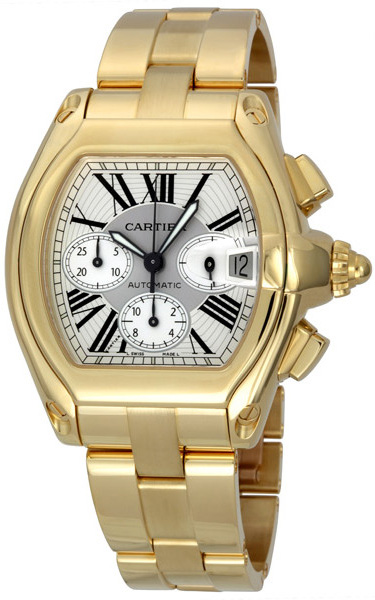 Cartier Roadster Self winding Automatic Silver Watch W62021Y2 