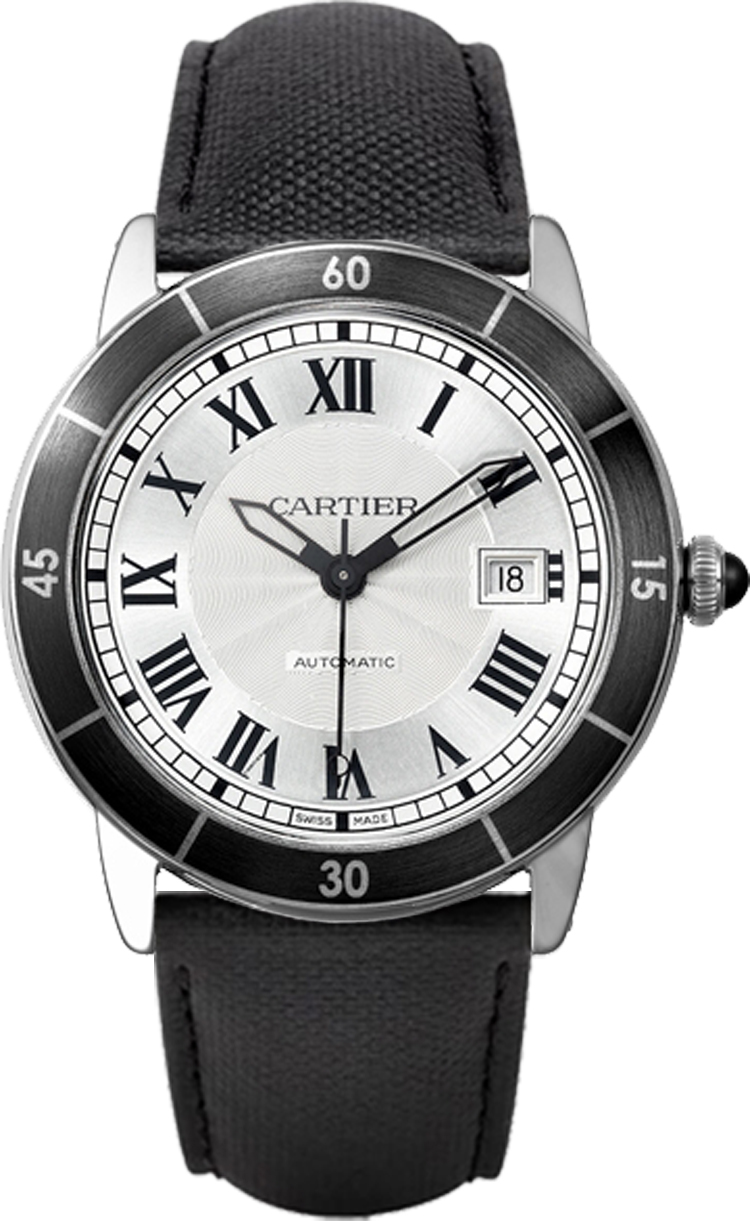 Cartier Ronde Croisiere De Cartier Self winding Automatic Silver Mens Watch WSRN0002 