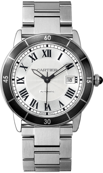 Cartier Ronde Croisiere De Cartier Self winding Automatic Silver Mens Watch WSRN0010 