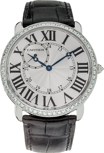 Cartier Ronde Louis Manual Winding Silver Mens Watch WR007002 