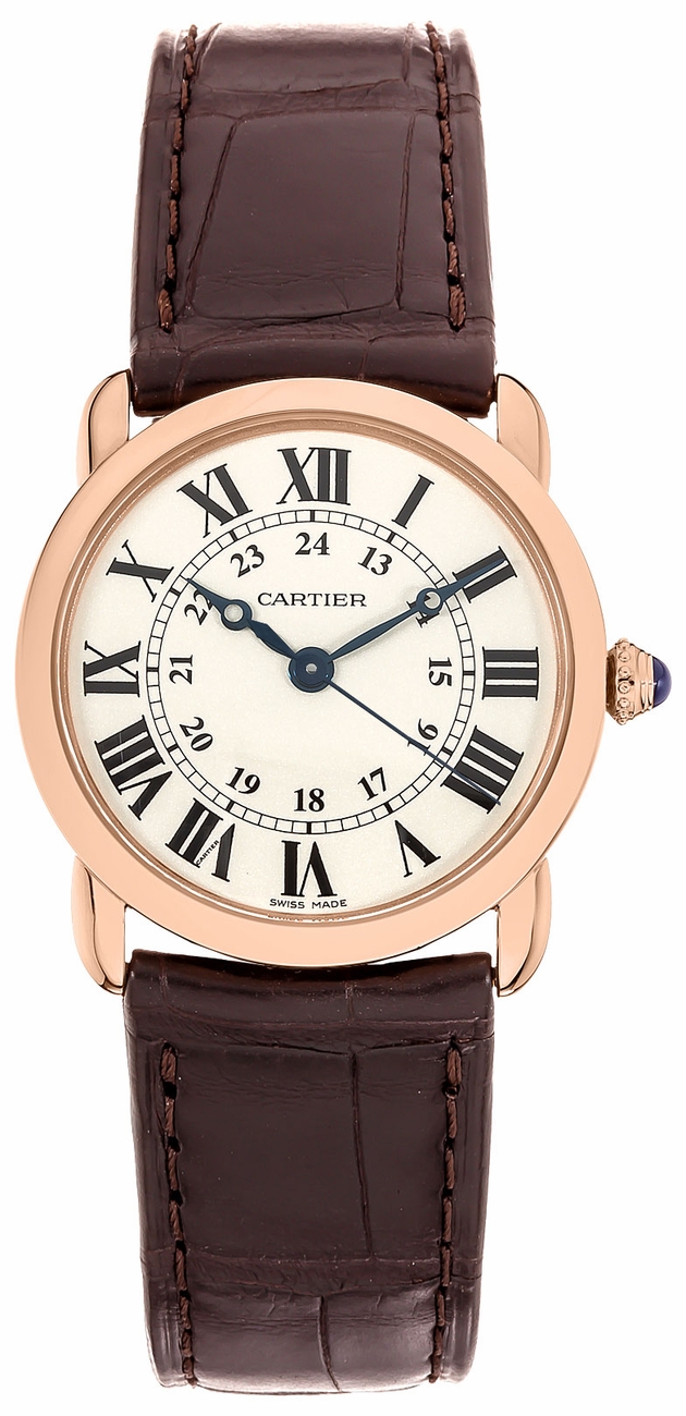 Cartier Ronde Louis Self winding Automatic Silver Mens Watch WGRN0006 