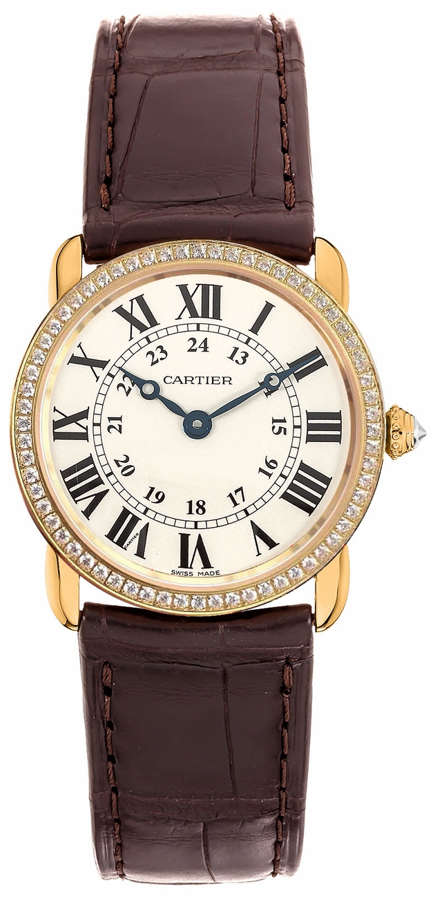 Cartier Ronde Louis Battery Operated Quartz Silver Ladies Watch WR000151 