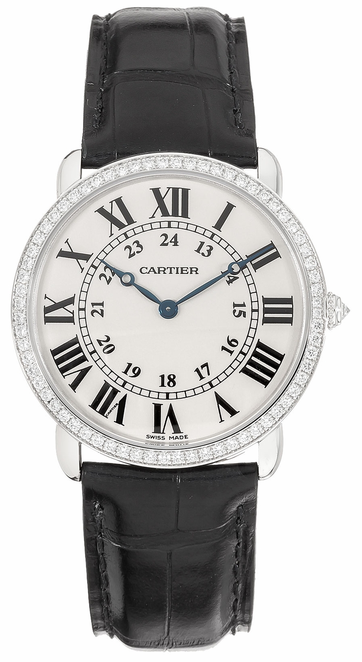 Cartier Ronde Louis Manual Winding Silver Mens Watch WR000551 