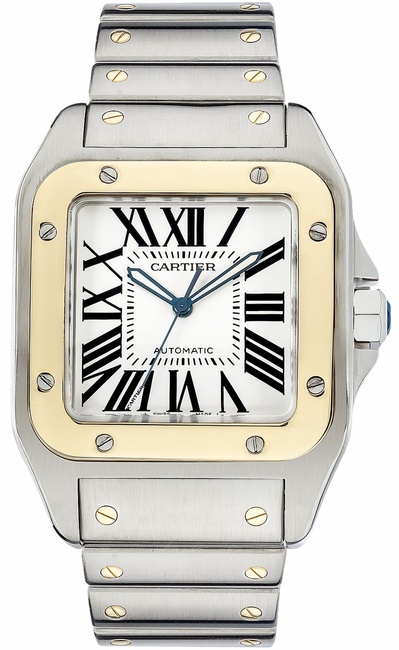 Cartier Santos De Cartier Self winding Automatic Silver Mens Watch W200728G 