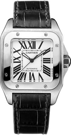 Cartier Santos De Cartier Self winding Automatic Silver Ladies Watch W20106X8 