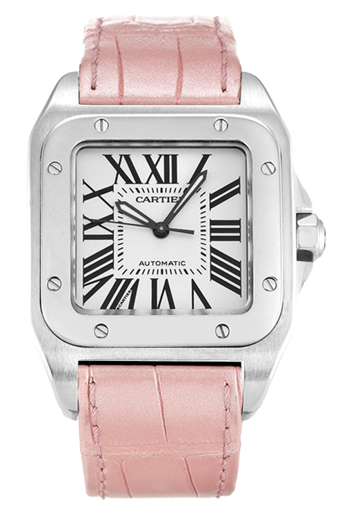 Cartier Santos De Cartier Self winding Automatic Silver Ladies Watch W20126X8 