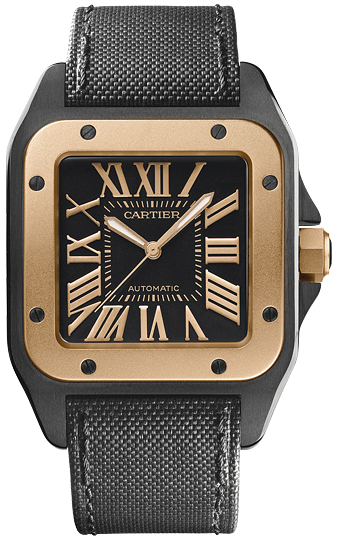 Cartier Santos De Cartier Self winding Automatic Black Mens Watch W2020009 
