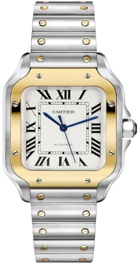 Cartier Santos De Cartier Self winding Automatic Silver Mens Watch W2SA0016 