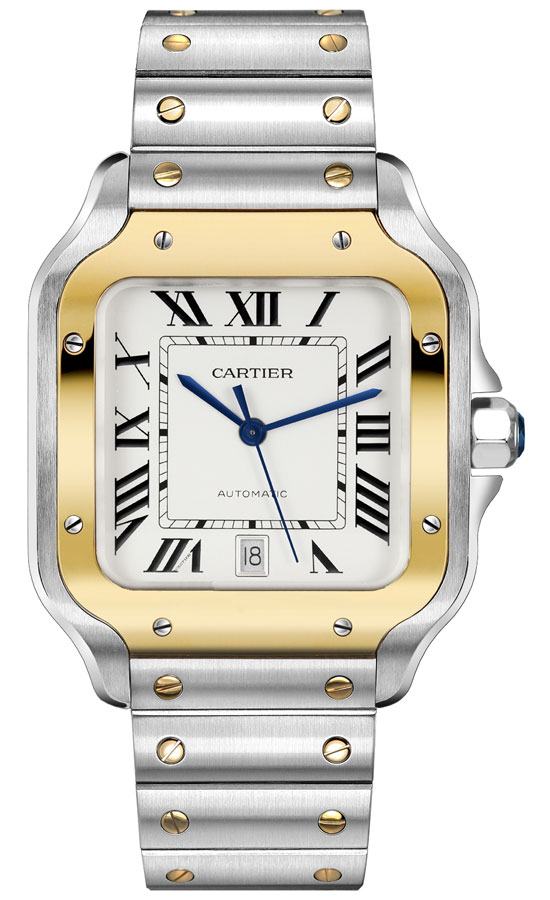 Cartier Santos De Cartier Self winding Automatic Silver Mens Watch W2SA0006 