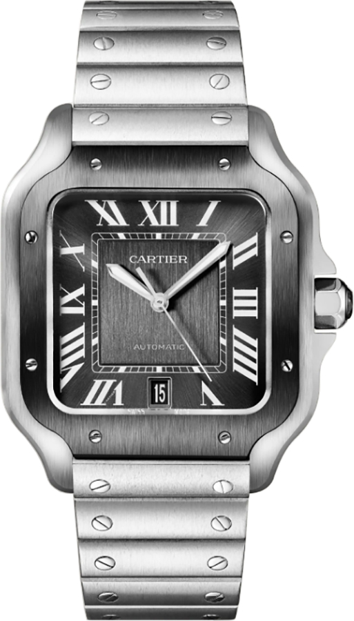 Cartier Santos De Cartier Self Winding Automatic Grey Mens Watch WSSA0037 