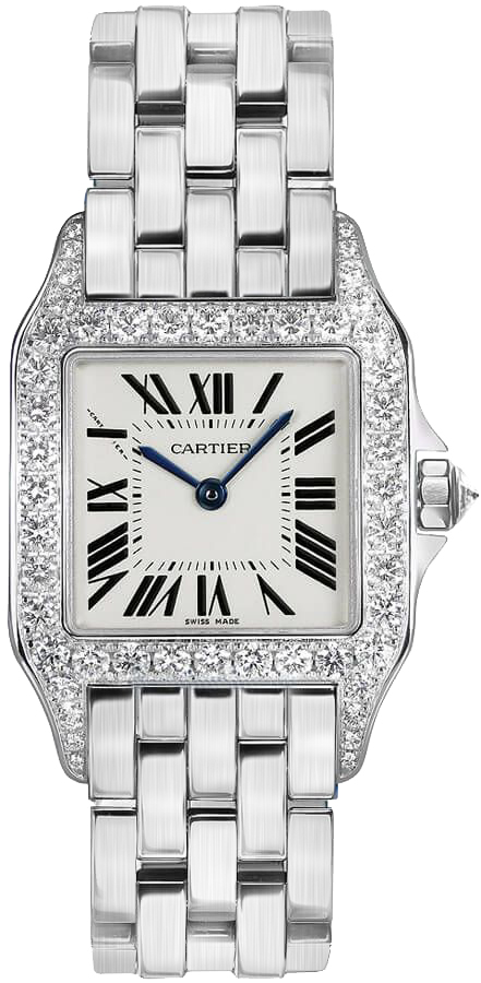 Cartier Santos De Cartier Battery Operated Quartz Silver Ladies Watch WF9004Y8 