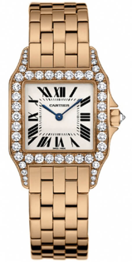 Cartier Santos De Cartier Battery Operated Quartz Silver Ladies Watch WF9007Z8 
