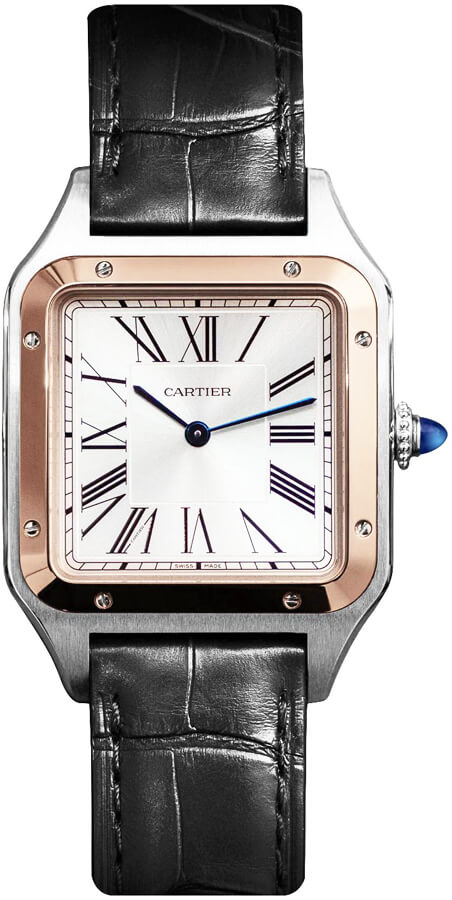 Cartier Santos De Cartier Battery Operated Quartz Silver Mens Watch W2SA0011 