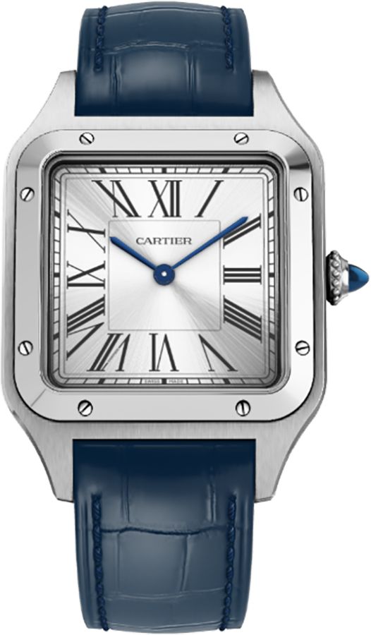 Cartier Santos De Cartier Battery Operated Quartz Silver Mens Watch WSSA0022 
