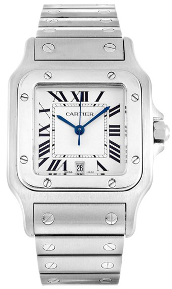 Cartier Santos De Cartier Battery Operated Quartz Silver Mens Watch W20060D6 