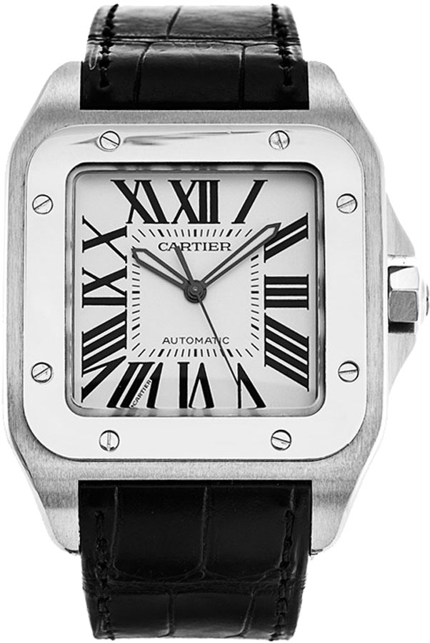 Cartier Santos De Cartier Self winding Automatic Silver Mens Watch W20073X8 