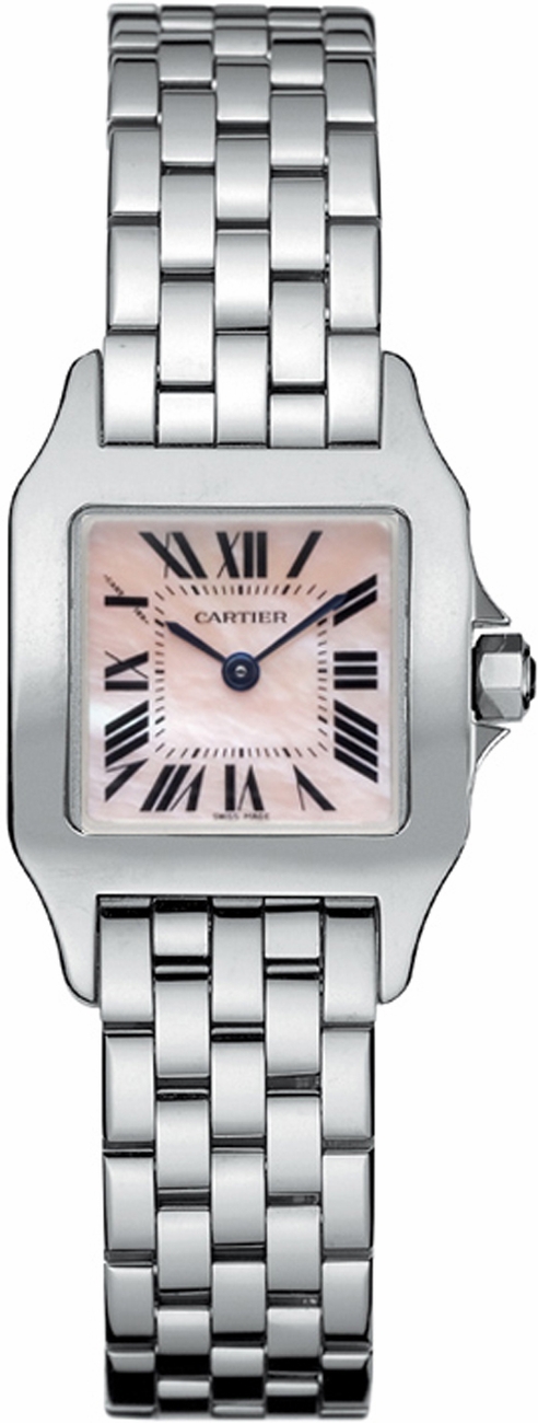 Cartier Santos De Cartier Battery Operated Quartz Pink Ladies Watch W25075Z5 