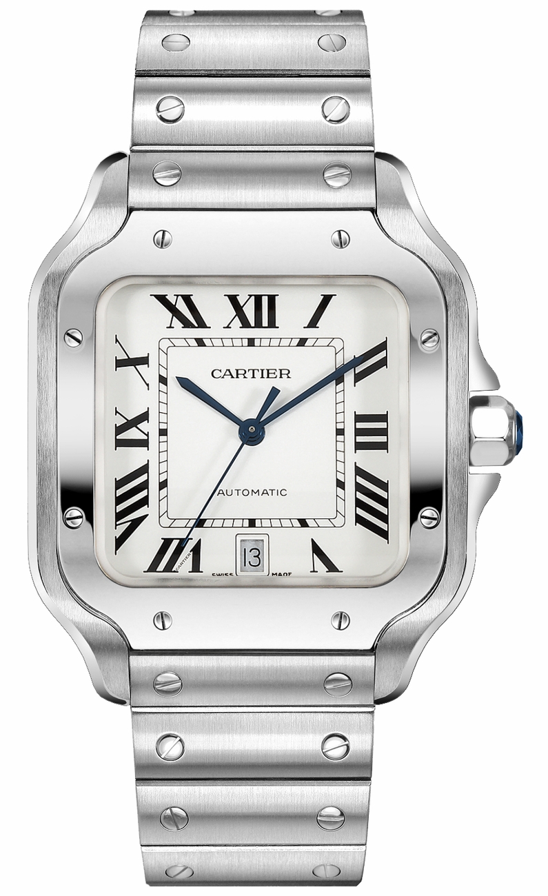 Cartier Santos De Cartier Self winding Automatic Silver Mens Watch WSSA0018 