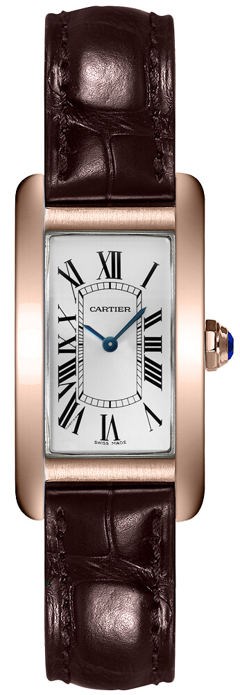 Cartier Tank Americaine Battery Operated Quartz Silver Ladies Watch W2607456 
