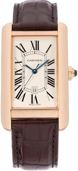 Cartier Tank Americaine Self winding Automatic Silver Mens Watch W2609156 