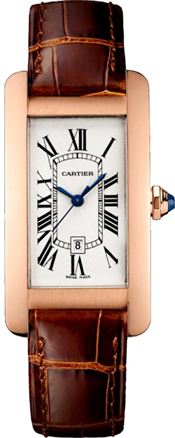 Cartier Tank Americaine Self winding Automatic Silver Mens Watch W2620030 