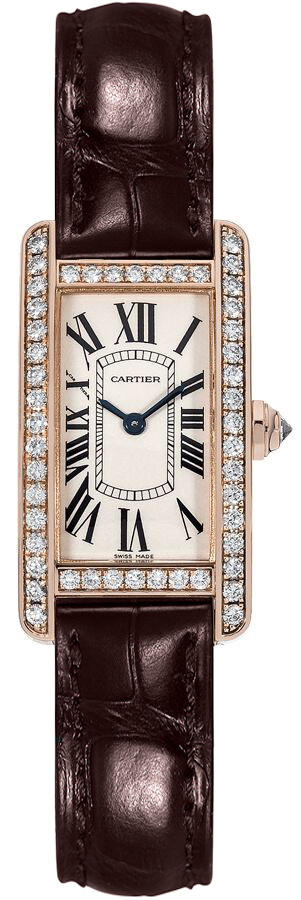 Cartier Tank Americaine Battery Operated Quartz Silver Ladies Watch WJTA0002 