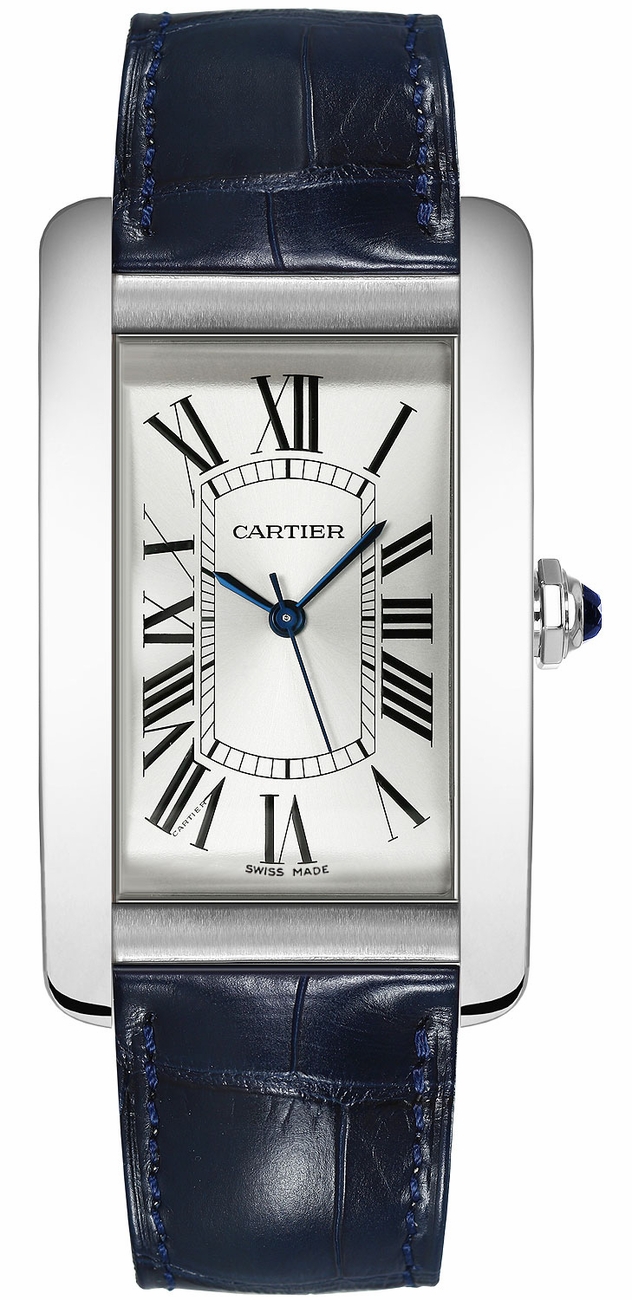 Cartier Tank Americaine Self winding Automatic Silver Mens Watch WSTA0018 