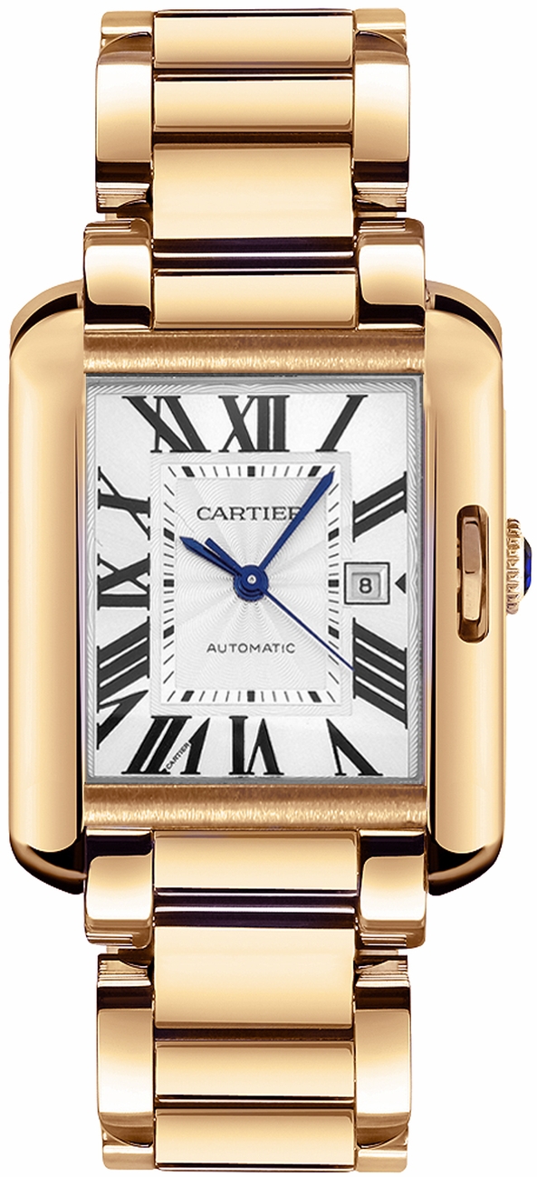 Cartier Tank Anglaise Self winding Automatic Silver Ladies Watch W5310003 