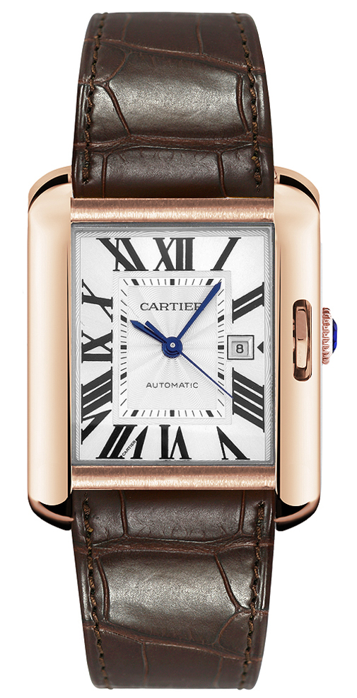 Cartier Tank Anglaise Self winding Automatic Silver Mens Watch W5310004 