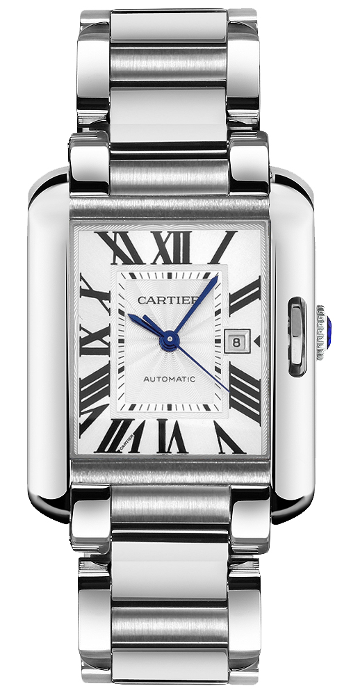 Cartier Tank Anglaise Self winding Automatic Silver Watch W5310009 