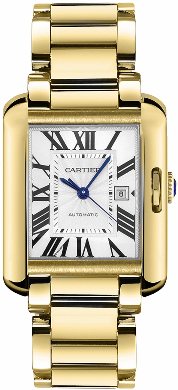 Cartier Tank Anglaise Self winding Automatic Silver Watch W5310018 