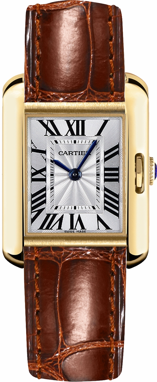 Cartier Tank Anglaise Battery Operated Quartz Silver Watch W5310028 