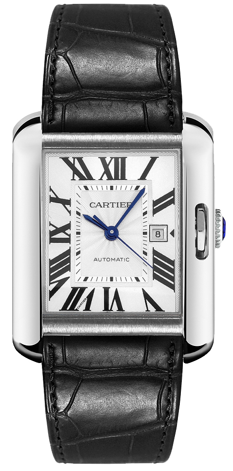 Cartier Tank Anglaise Self winding Automatic Silver Watch W5310033 