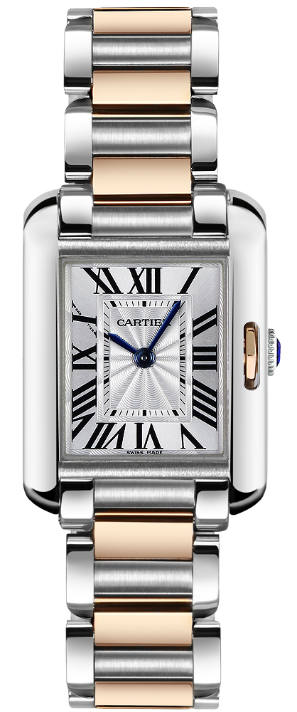 Cartier Tank Anglaise Battery Operated Quartz Silver Ladies Watch W5310036 