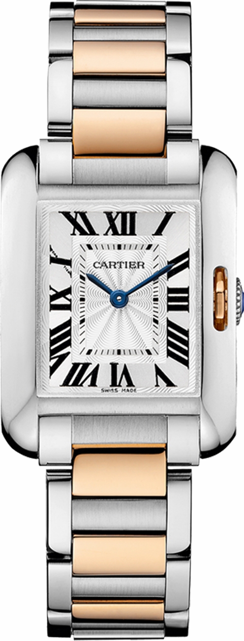 Cartier Tank Anglaise Battery Operated Quartz Rose Gold Ladies Watch W5310043 