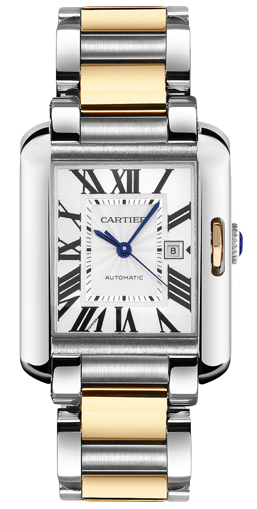 Cartier Tank Anglaise Self winding Automatic Silver Watch W5310047 