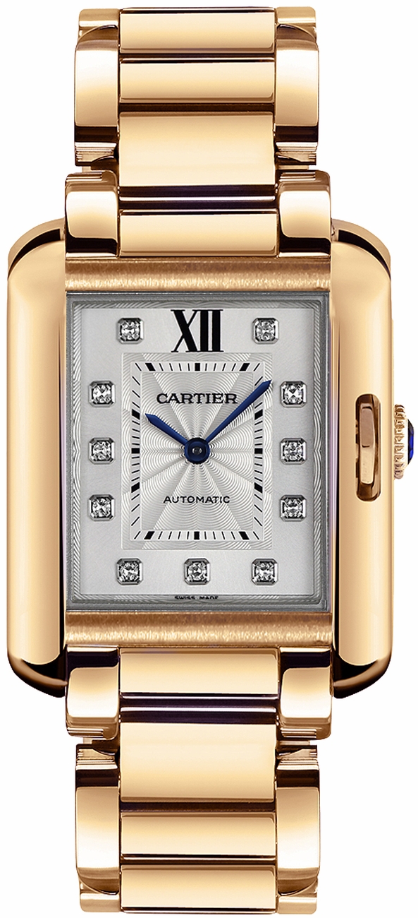Cartier Tank Anglaise Self winding Automatic Silver Watch WJTA0005 